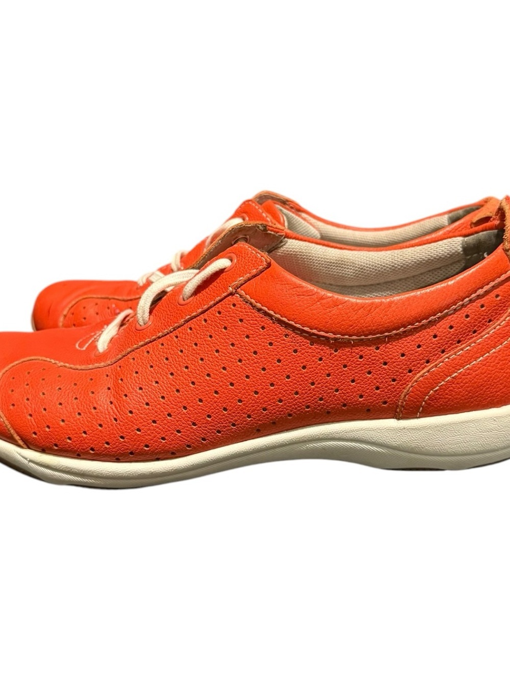 Dansko Hillary Orange Leather Lace Up Sneakers Women's Size 39 EU / 8-8.5 US - Picture 5 of 9